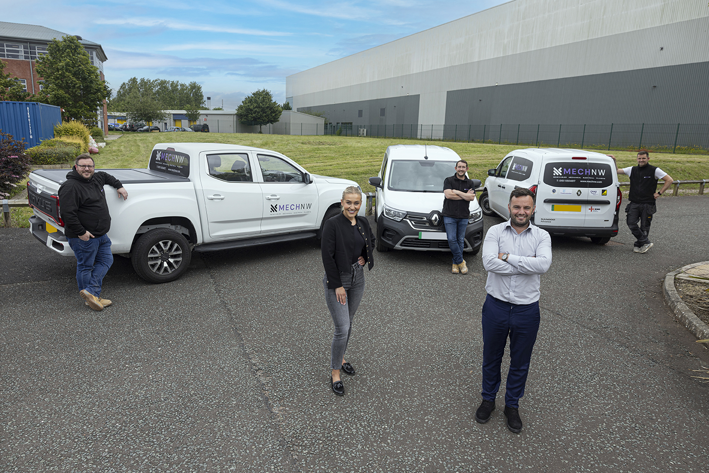 Hannah Pearson From Vanaways With Chris Hannon From Mech Nw And Some Of The Company’s New Electric Vehicles - Van Sales UK