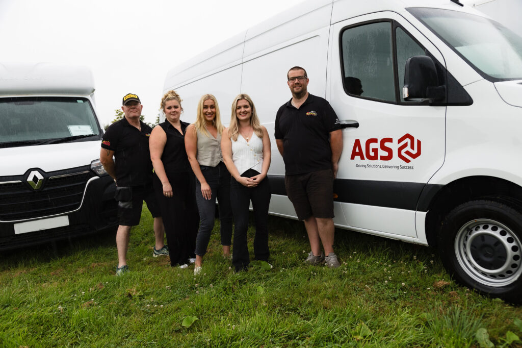 Hannah Pearson Of Vanaways, Centre. With Members Of The Ags Group Team - Van Sales UK